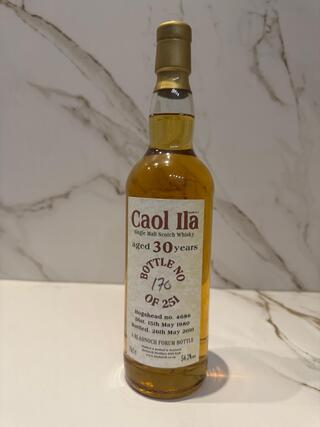 Caol Ila 30 Year Old – Distilled 1980, Bottled 2010 – Single Cask Hogs